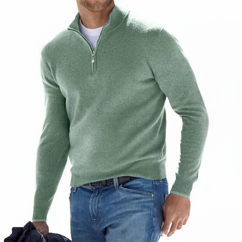 Christopher faux-merino v-neck men's sweater, a comfortable and stylish winter apparel choice.