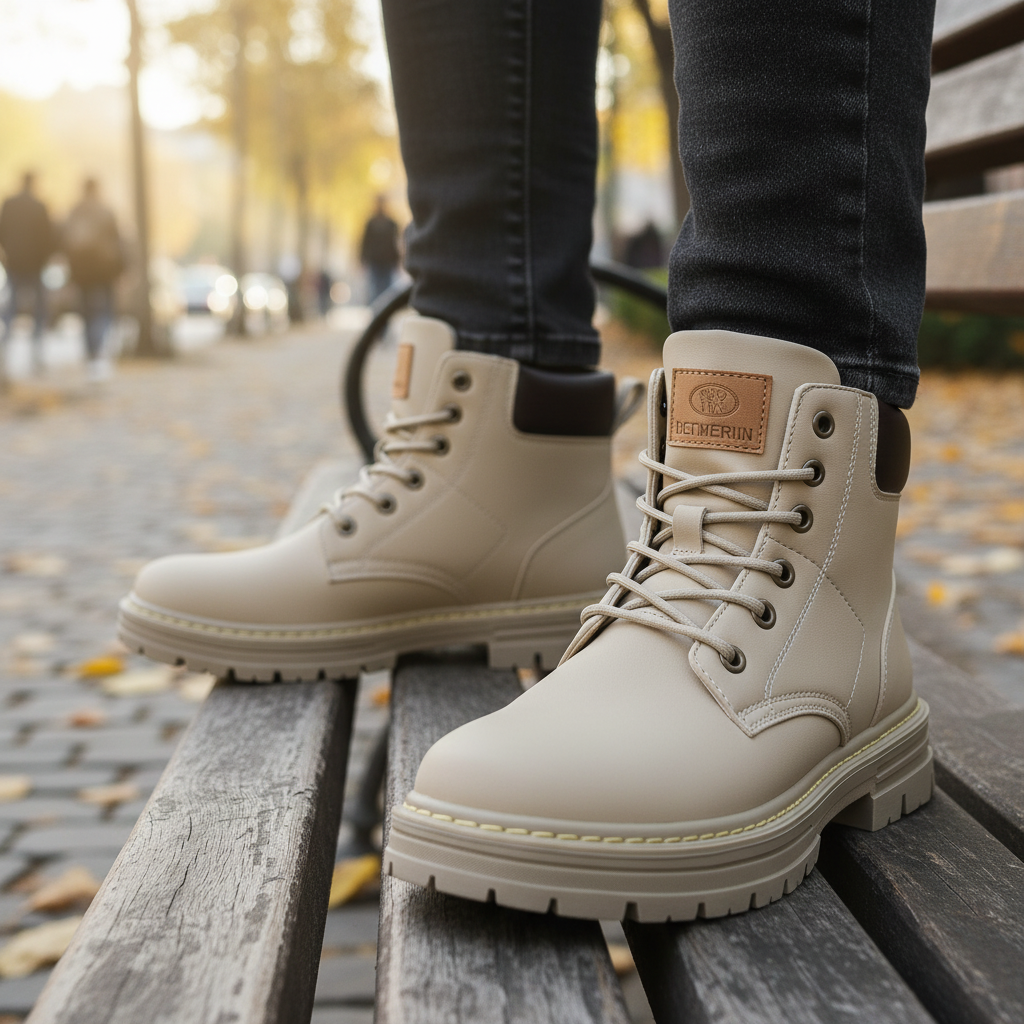 Men's versatile brown casual ankle boots, Aaron model, with padded collar for comfort and durable sole.