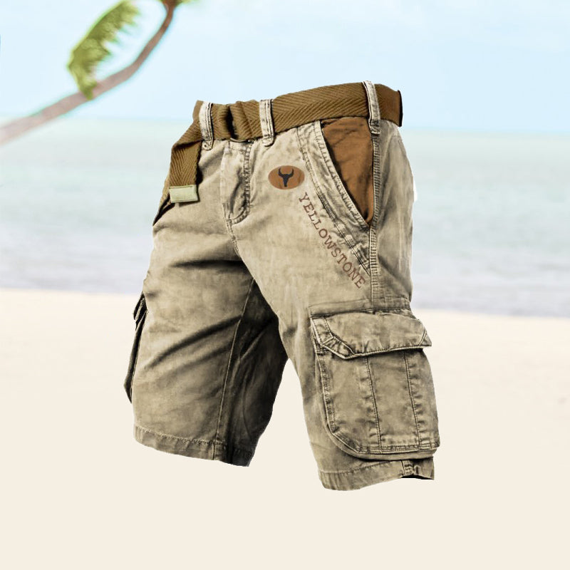 Versatile men's cargo shorts, blending comfort and utility for active summer days.