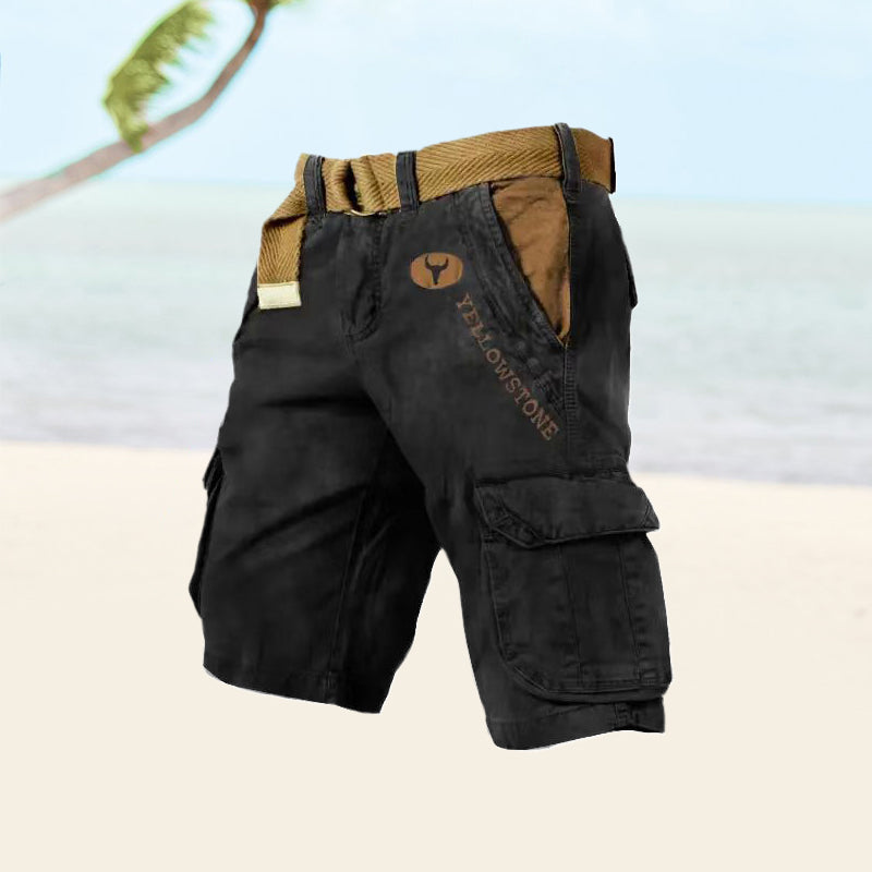 Everyday men's cargo shorts, a comfortable and practical choice for summer apparel.