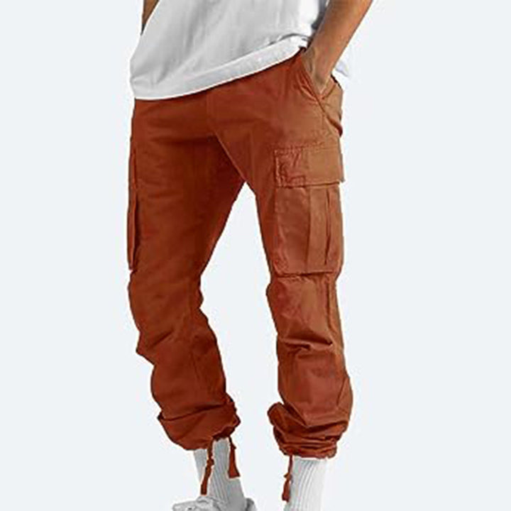 Modern men's cargo pants, offering versatile style and convenient pockets.