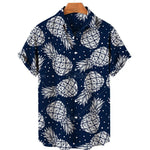 Dark Blue White Pineapple