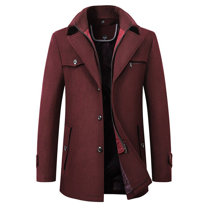 Elegant men's winter jacket, providing warmth and style. Versatile outerwear for formal events or casual outings.