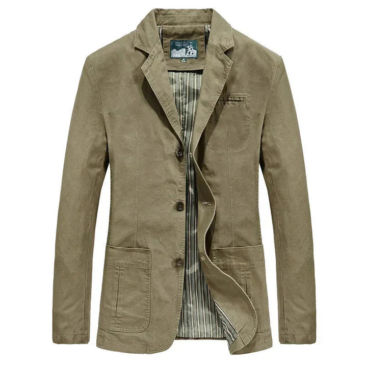 Men's vintage military style summer jacket, lightweight casual outerwear for urban everyday wear.