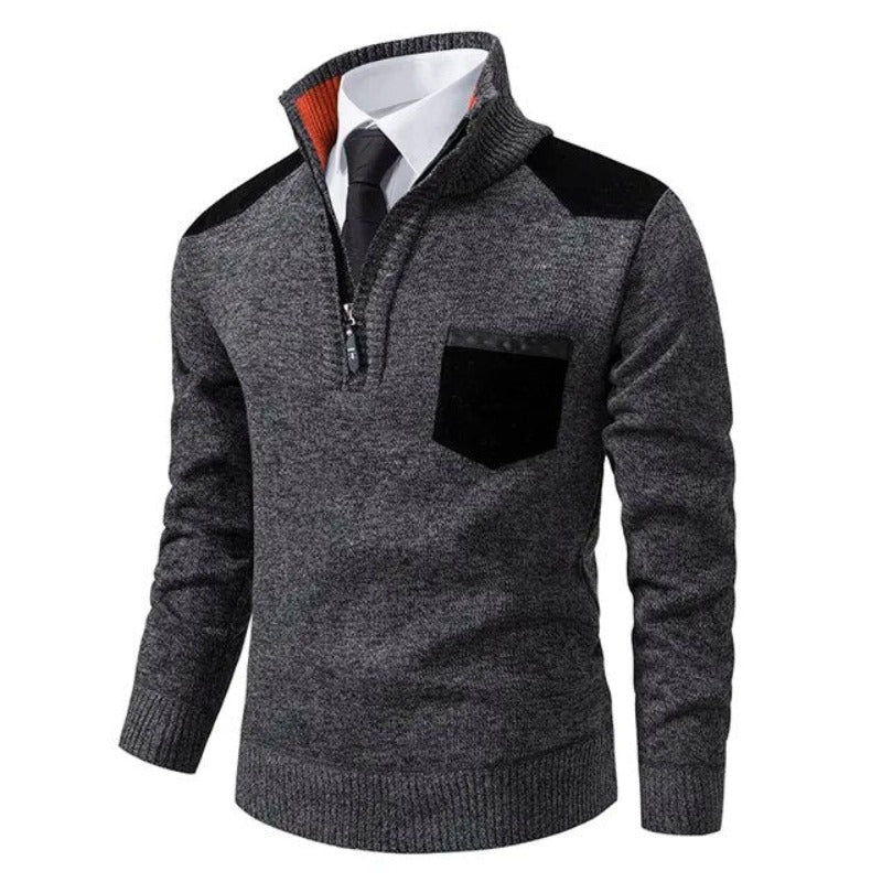 Versatile men's warm pullover. Stylish casual apparel, great for fall layering & winter comfort.