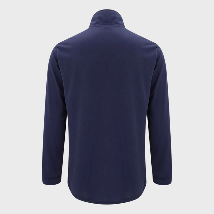 Warm men's quarter-zip sweater, perfect versatile knitwear for layering in casual menswear fashion.