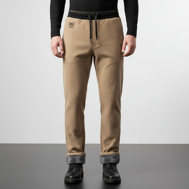 Günter men's ribbed pants, warm and comfortable for winter. Great for everyday wear and cold weather fashion.