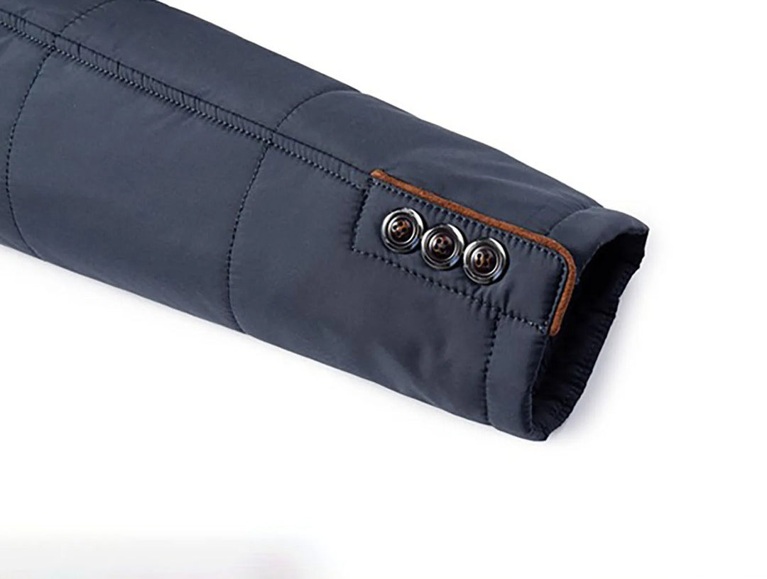 Constantin men's winter coat, black, featuring a quilted puffer style