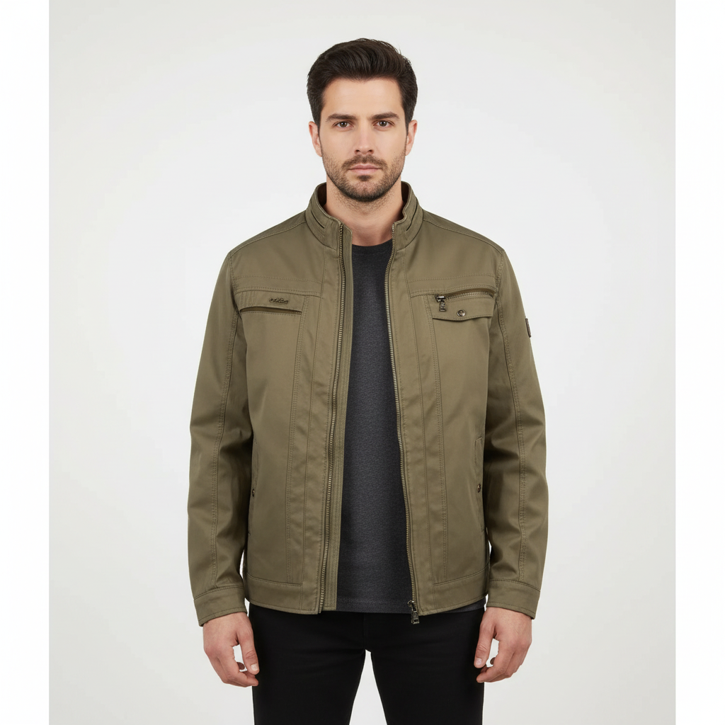 Walter men's field jacket, water-repellent cotton blend, perfect casual multi-pocket jacket