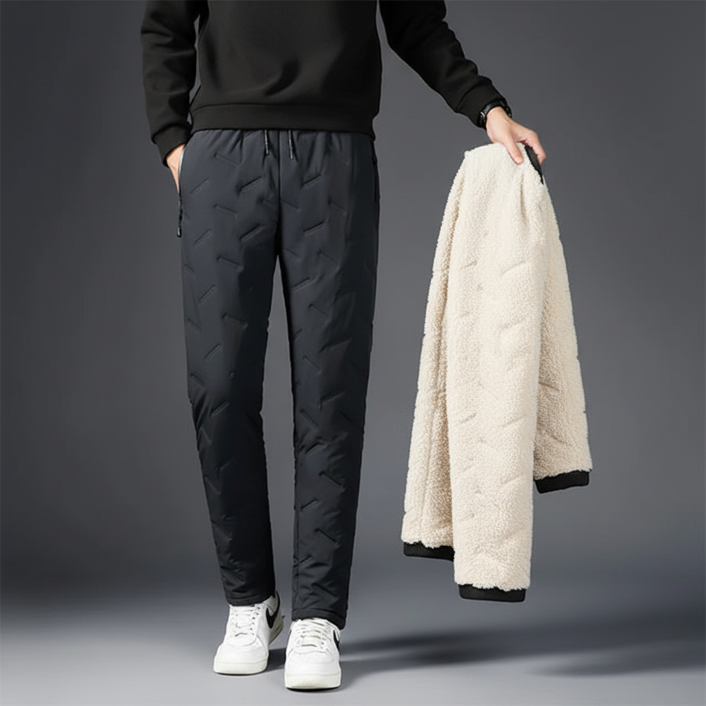 Gregory men's athletic waterproof pants, fleece-lined for cold weather comfort and outdoor activities
