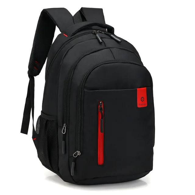 Versatile men's waterproof backpack for laptops, school, business, and travel.