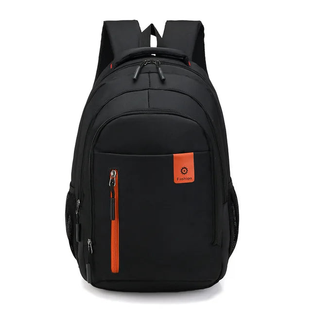 Practical men's waterproof laptop backpack, durable for daily commute & trips.