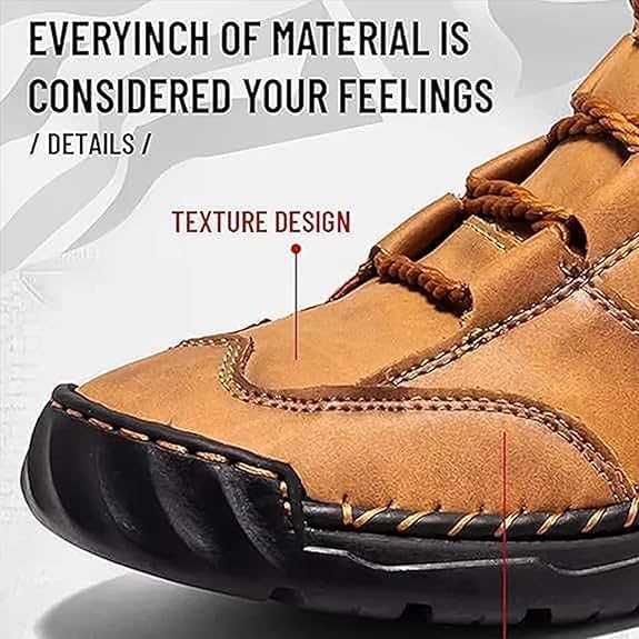 Renvar men's waterproof orthopedic boots, arch support, non-slip, ready for adventure, on a trail