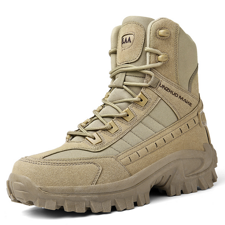 Non-Slip Work Boots: Men's waterproof tactical boots, anti-puncture sole, excellent grip for challenging work environments.