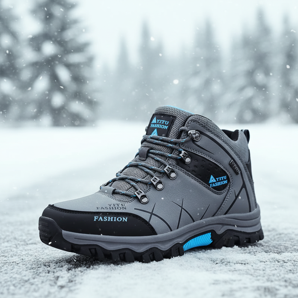 Men's waterproof winter sneakers, warm and insulated for casual comfort.