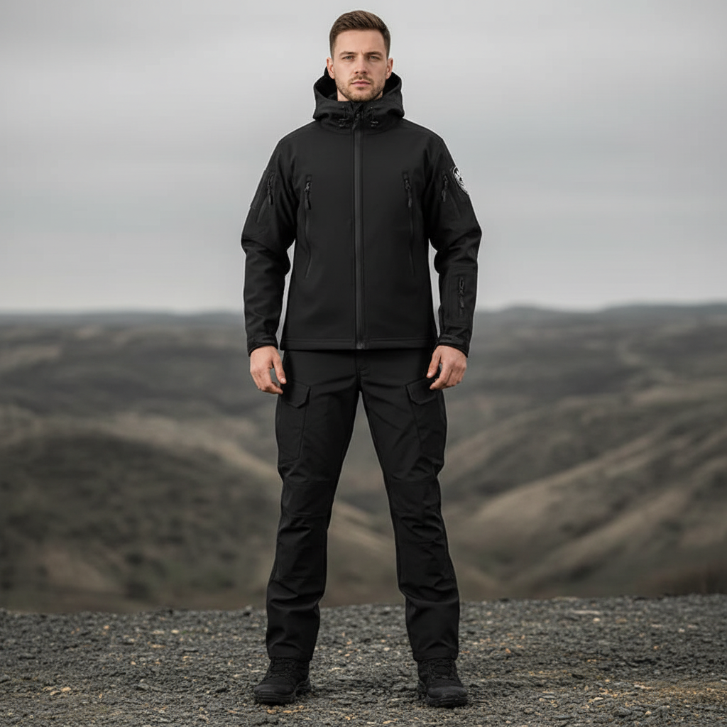 Men's weatherproof Peter jacket and trousers set for hiking