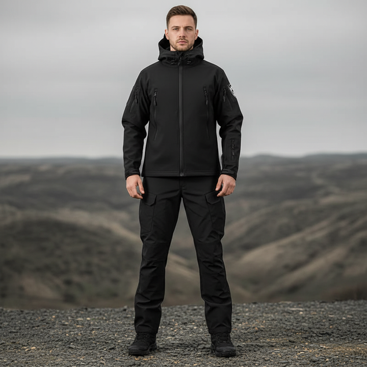 Men's weatherproof Peter jacket and trousers set for hiking