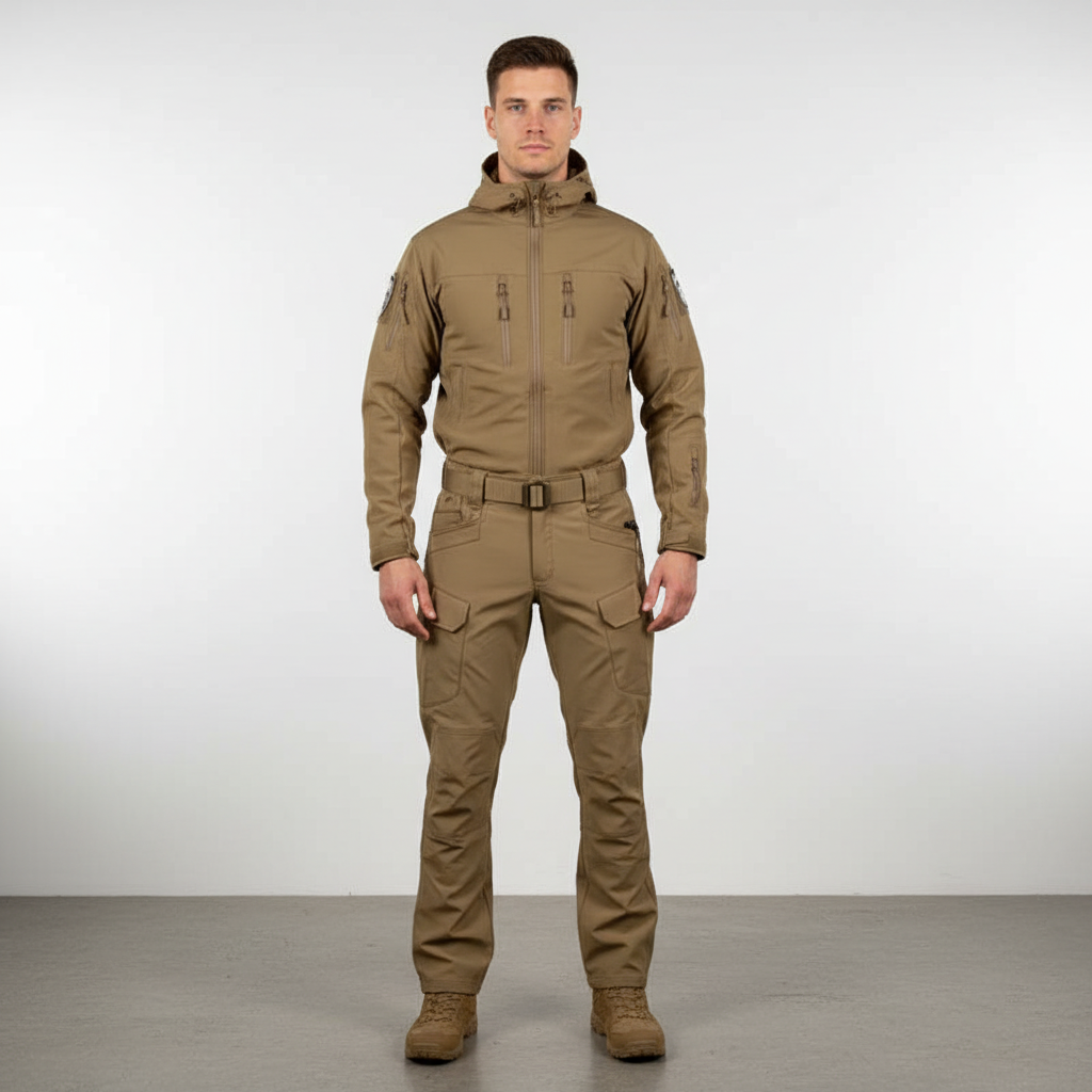 Full men's weatherproof suit, Peter jacket and trousers for adventures