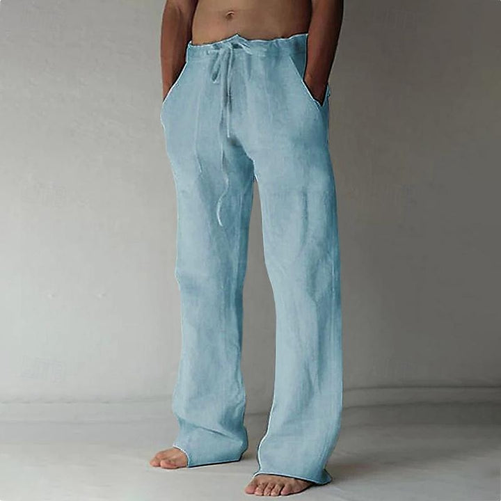 Men's breathable wide-leg summer trousers, a relaxed fit essential for warm weather fashion.