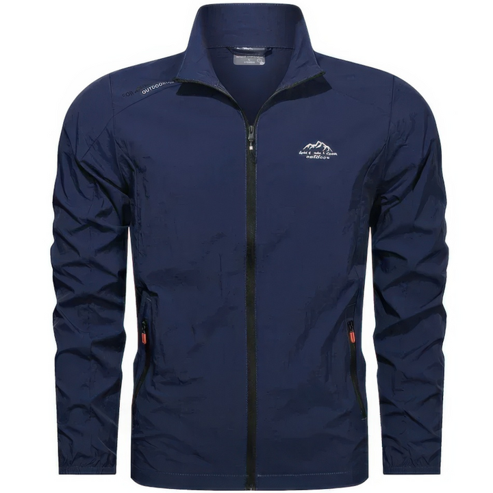 Men's versatile zip-up windbreaker, perfect as a summer outdoor or everyday casual jacket. Lightweight & functional.