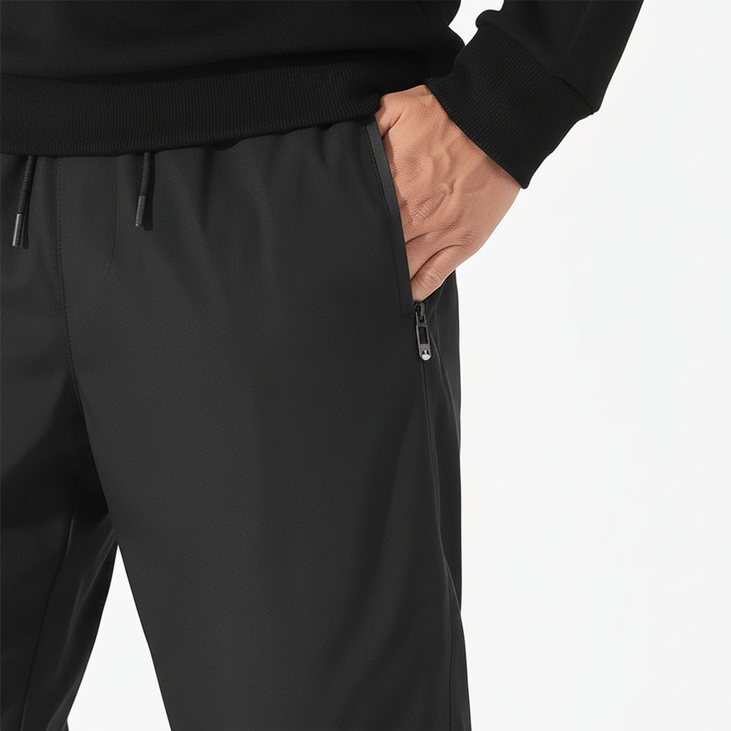 Warm men's thermal down jogging trousers, windproof design for ultimate winter comfort and style
