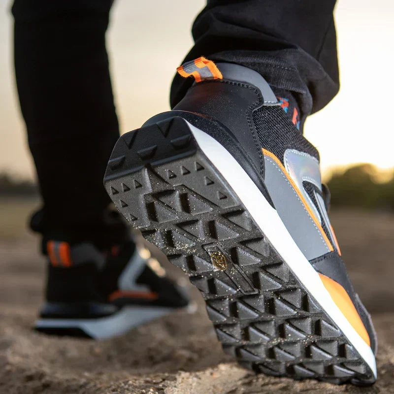 Men's & Women's FlexGuard lightweight safety shoes, ideal for active work, slip-resistant, steel toe protection.