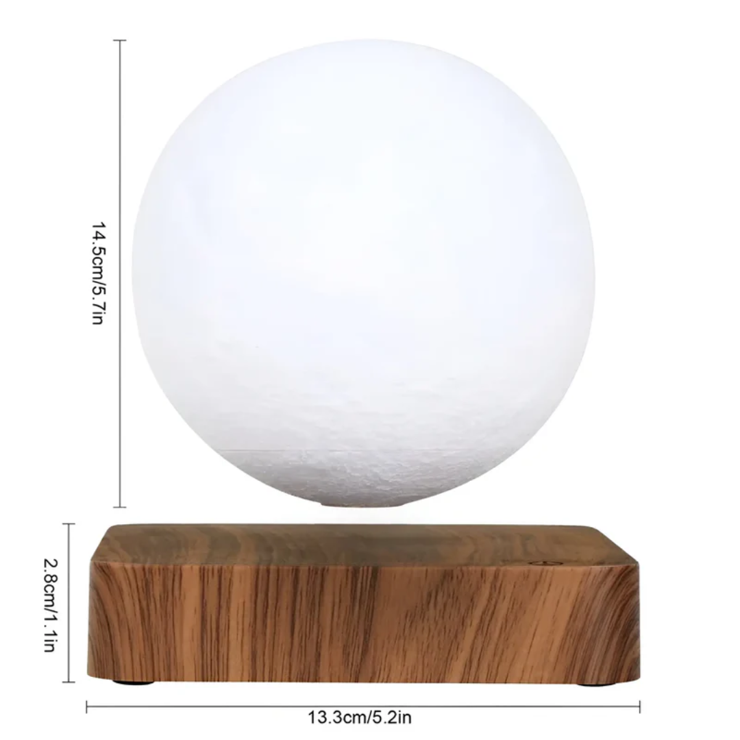 Unique magnetic levitation moon lamp, an enchanting LED floating light, ideal as a modern home decor gift.