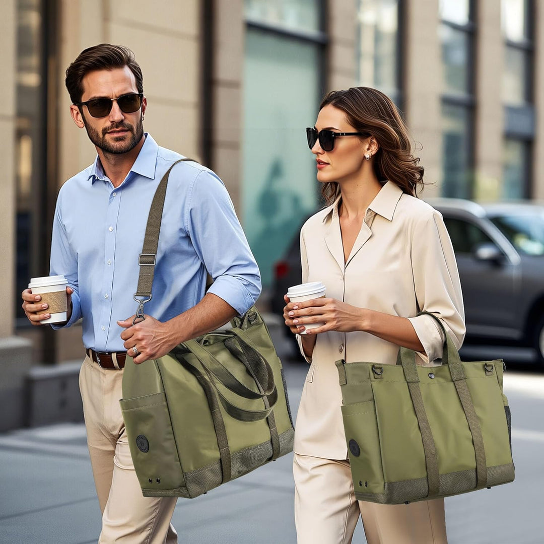 MetroCarry work bag with multiple pockets, black, providing easy access and organization for daily commutes.
