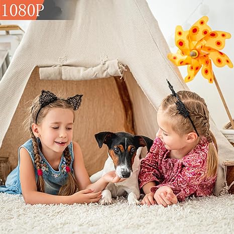 Compact wireless 1080p security camera, ideal for discreet home surveillance with app control.