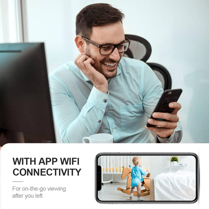 Hidden indoor security camera, 4K resolution, WiFi enabled, perfect for discreet home monitoring.