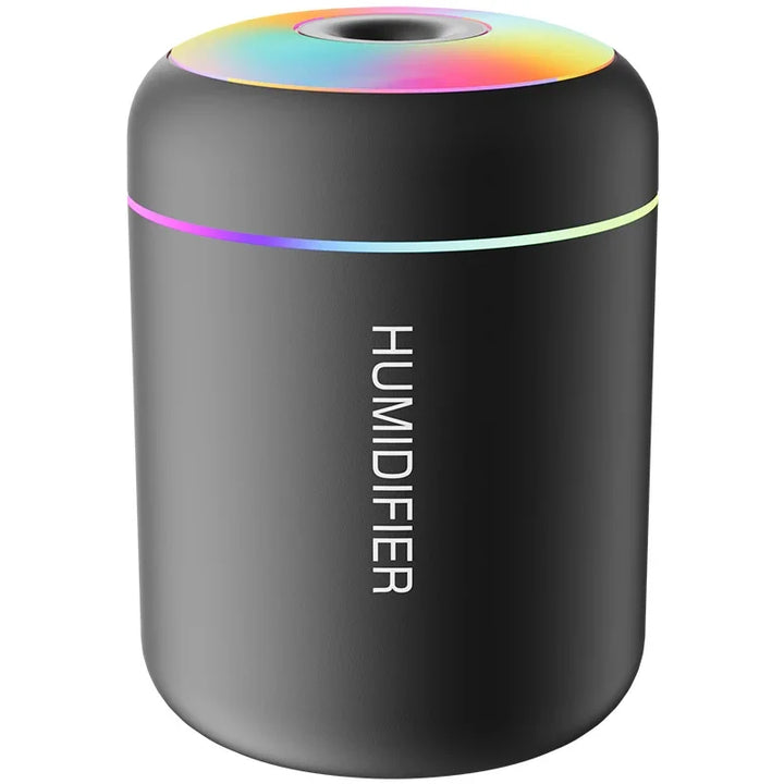 Mini humidifier & essential oil diffuser, USB-C powered, white, enhancing air quality & mood