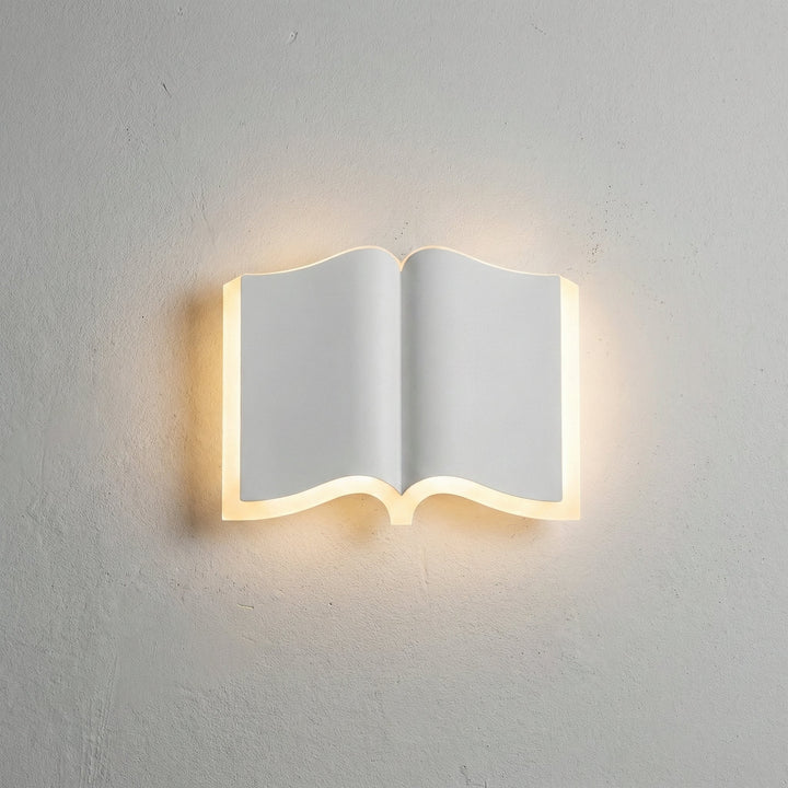Book shaped LED wall lamp, contemporary minimalist lighting for home interiors