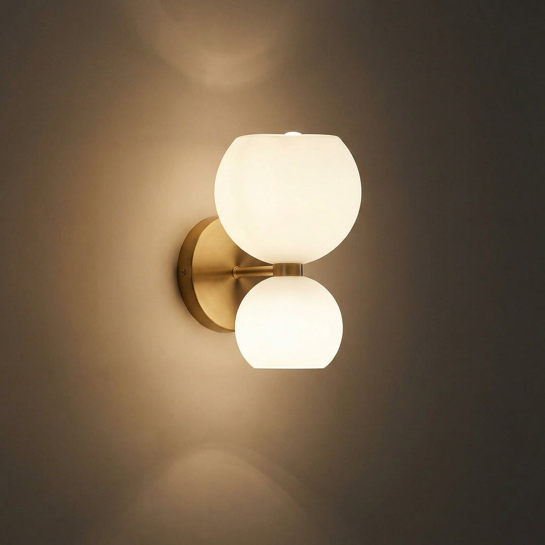 Glowetta minimalist indoor LED wall light with two powerful lights, ideal for modern decor