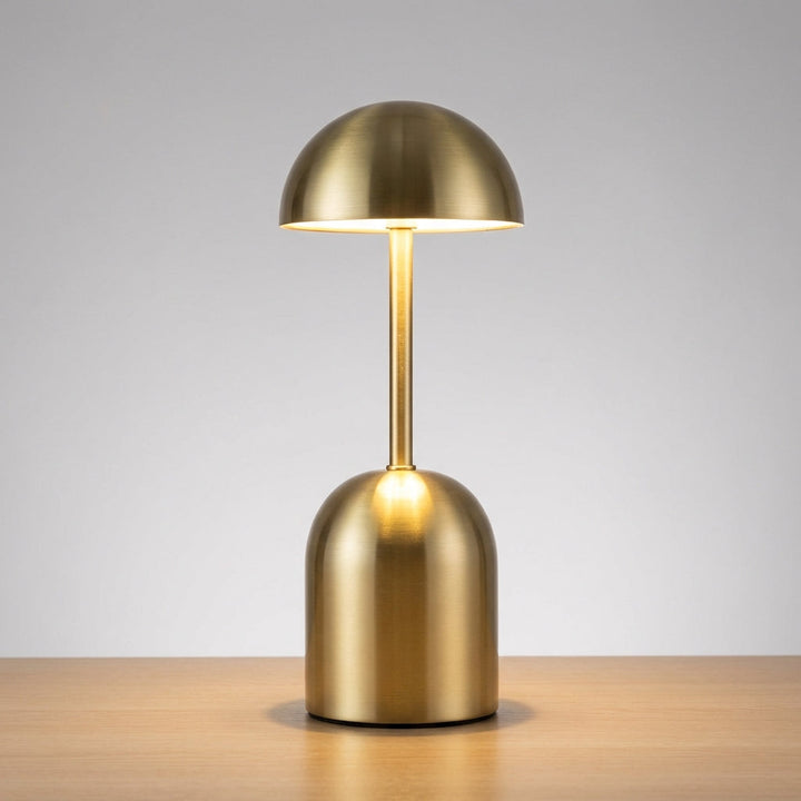 Modern LED desk lamp, dimmable, black metal finish, perfect for home office lighting