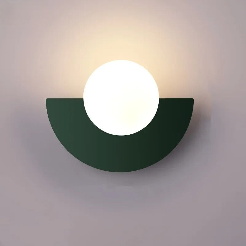 Energy-efficient semi-circle LED wall lamp, ArcLight, for minimalist mood lighting