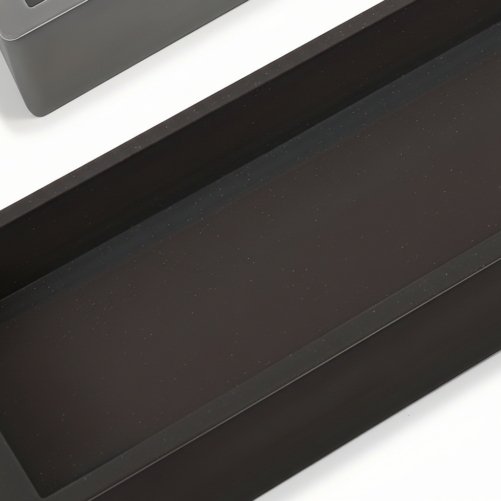 Black silicone organizer tray, a sleek and minimalist solution for home decor storage.