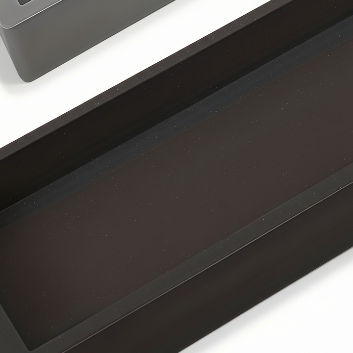 Black silicone organizer tray, a sleek and minimalist solution for home decor storage.