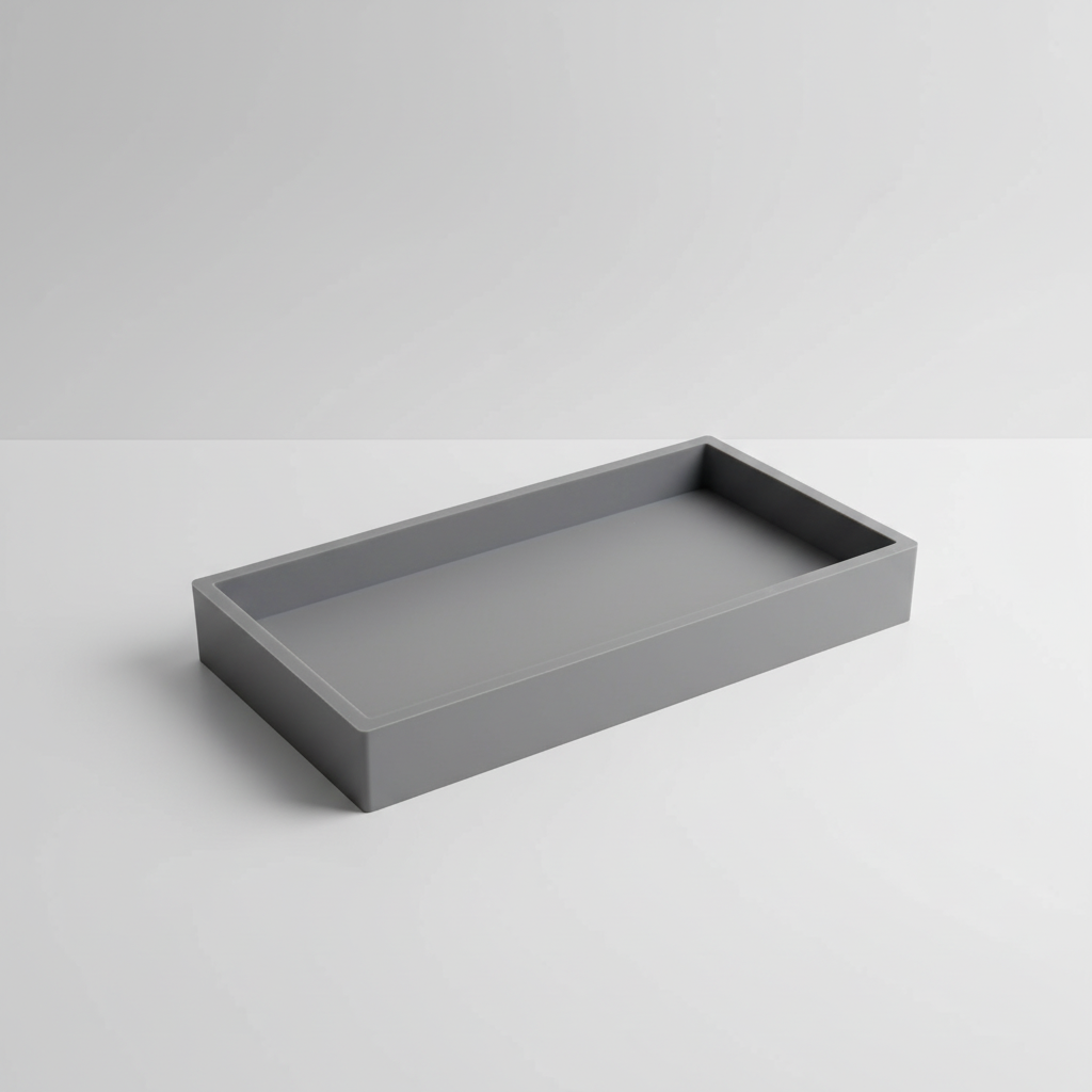 Eco-friendly silicone desk organizer tray, showing a minimalist design for tidy workspaces.