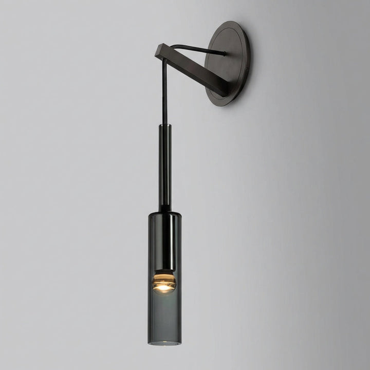 Skandell minimalist wall pendant with smoked glass, elegant ambient LED lighting in Scandinavian style