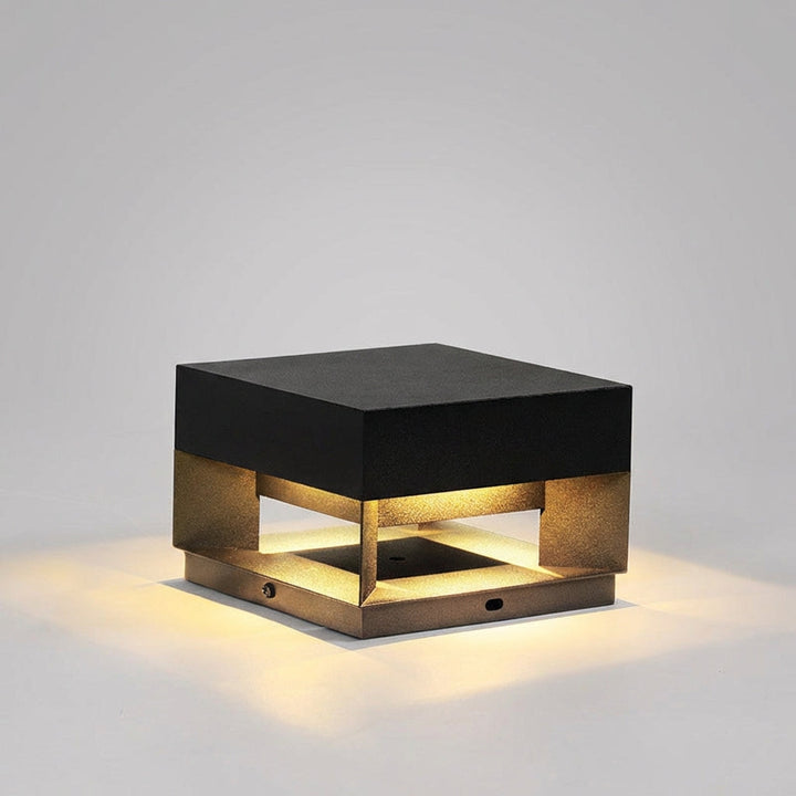 Simple LumaBloc square outdoor wall light, modern design, energy-efficient LED, ideal for patios
