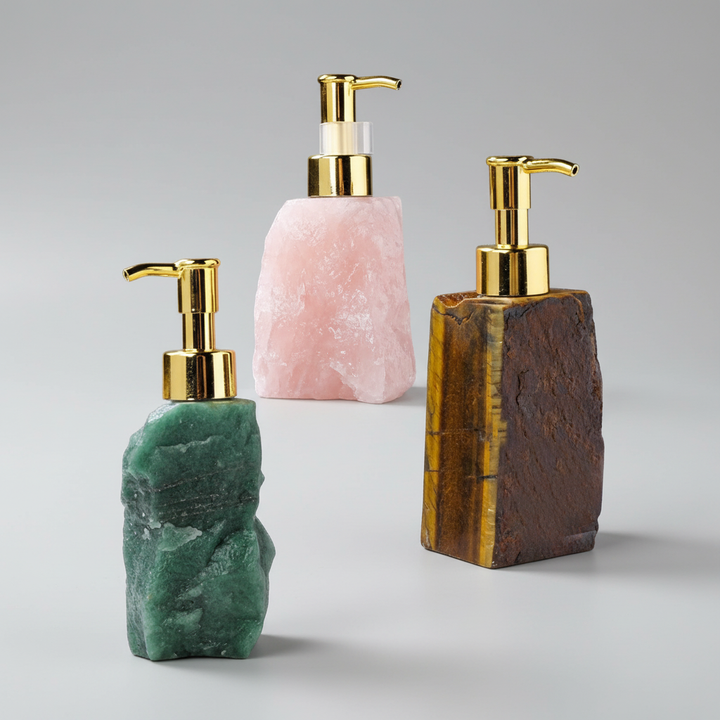 Elegant countertop soap dispenser with a minimalist design, perfect for any home.