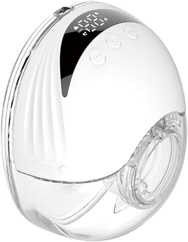 Mirava electric breast pump with a full milk collection cup, showing its effective output for baby