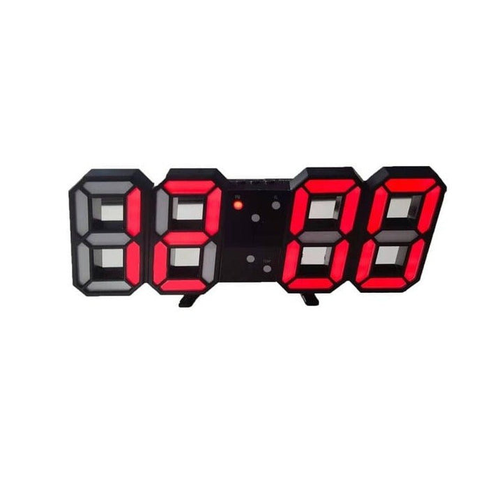 USB powered 3D LED dimmable wall clock, modern design & remote control for versatile placement.