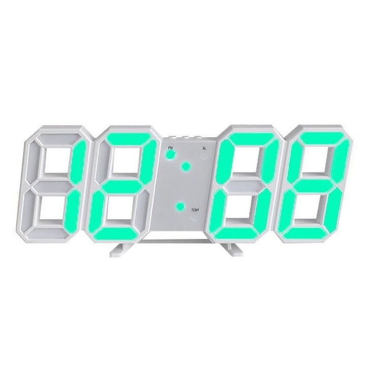 Timora modern 3D LED digital wall clock, dimmable for adjustable brightness in home & office.