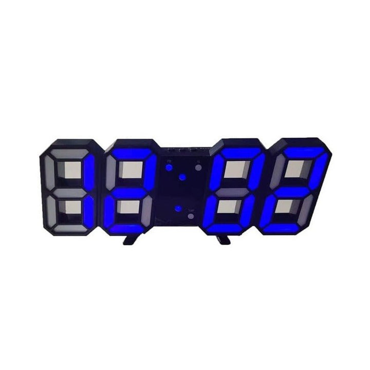 Elegant black 3D LED dimmable wall clock, remote controlled, ideal for modern home decor.
