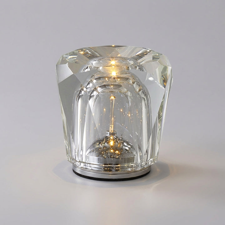 Decorative Clarevo table lamp, crystal style LED, providing soft ambient light for any room.