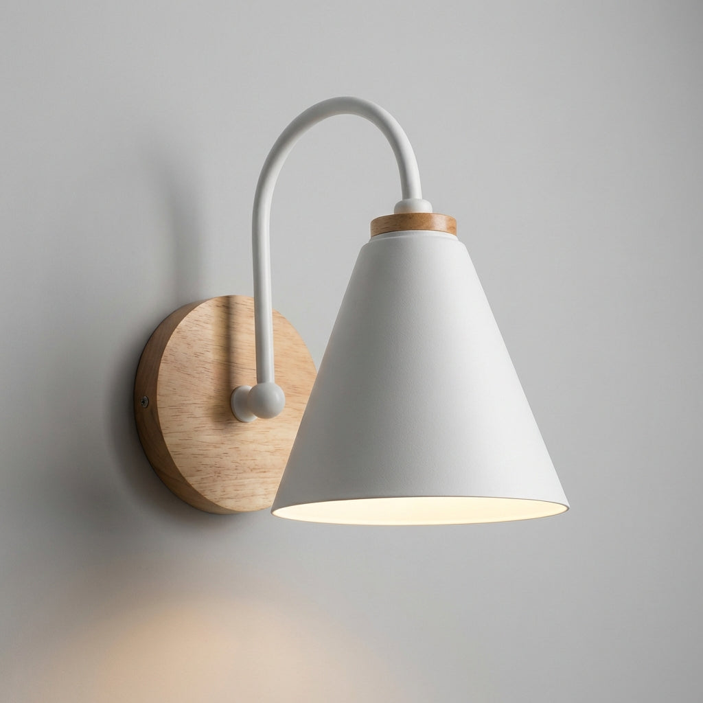 AureliaLamp downward cone shade fixture offering minimalist modern lighting for home decor.