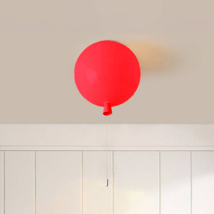Modern LED balloon ceiling light, ideal for both kids' and adult bedrooms, with warm, inviting illumination.