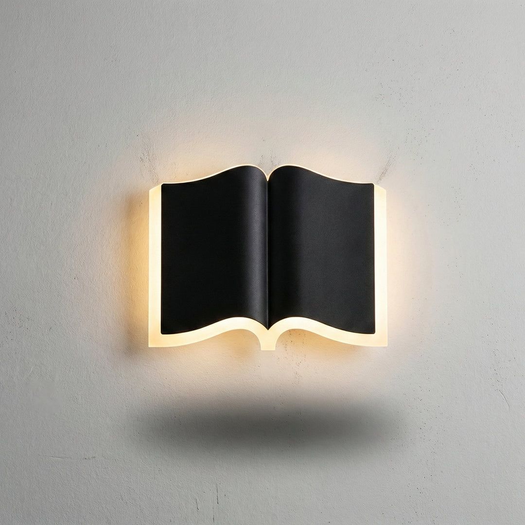 Book shaped LED wall sconce, elegant design for contemporary home and ambient light