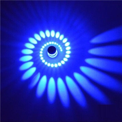 Sleek white LED spiral lamp, ideal for modern homes, stylish ambient lighting